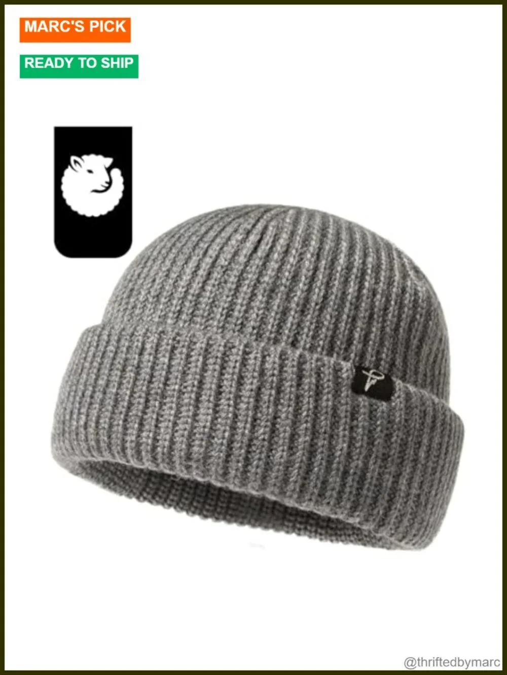 Large Oversize Merino Wool Blend Fisherman Beanie Hat Winter